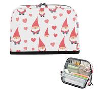 Estuche para lápices de gran capacidad, bolsas de maquillaje multiusos para niñas, escuela, gnomo enano
