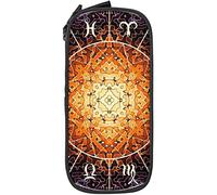 Estuche para lápices de gran capacidad, círculo mágico de pentagrama, signo del zodiaco, caja oscura para lápices para oficina de escuela media/secundaria, color, 5.0cm*10.5cm*20.5cm, Estuche para lápices