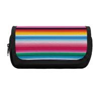 Estuche para lápices de gran capacidad, colorido diseño de rayas mexicanas para hombres, organizador de herramientas de oficina, Estilo:, Talla única