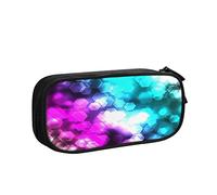 Estuche para lápices de gran capacidad, colorido translúcido, hexagonal, organizador de bolígrafos, bolsa de papelería para niñas, niños y adultos