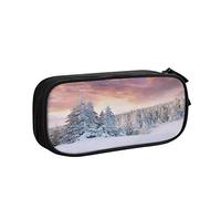 Estuche para lápices de gran capacidad, con paisaje de invierno, campos nevados, bolsa para lápices de congelado, organizador de bolígrafos de oficina, bolsa de papelería para niñas, niños y adultos, 4 años
