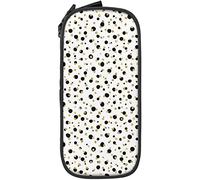 Estuche para lápices de gran capacidad con puntos negros y dorados brillantes, caja de lápices blanco, estuche para lápices para escuela media/secundaria, oficina, universidad, adulto G, color, 5.0cm*10.5cm*20.5cm, Estuche para lápices