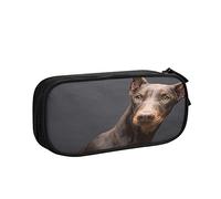 Estuche para lápices de gran capacidad Doberman Pinscher Dog Pencil Bag Office Pen Holder Organizador Bolsa de papelería para, color, 5.0cm*10.5cm*20.5cm, Estuche para lápices