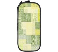Estuche para lápices de gran capacidad, estilo tribal, geométrico, a la moda, amarillo, tradicional, abstracto, americano, estuche para bolígrafos para M, color, 5.0cm*10.5cm*20.5cm, Estuche para lápices