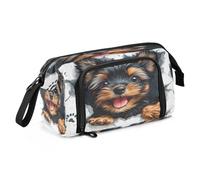 Estuche para lápices de gran capacidad, estuche de mano para bolígrafos, regalo cosmético para oficina, escuela, adolescente, niña, niño, romper la pared, cachorro, Cachorro que rompe la pared, Talla