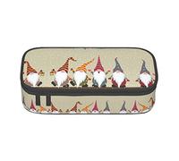 Estuche para lápices de gran capacidad, estuche de tela Oxford duradera para suministros escolares y de oficina, estampado de escamas de sirena, Gnomos de Navidad, Talla única, Organizador de bolsas