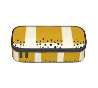 Estuche para lápices de gran capacidad, estuche de tela Oxford duradera para suministros escolares y de oficina, bonito estampado de Pomerania, Mostaza Amarillo Y Negro, Talla única, Organizador de