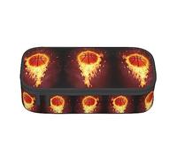 Estuche para lápices de gran capacidad, estuche de tela Oxford duradera para suministros escolares y de oficina, estampado de montañas rocosas, Basketball, Talla única, Organizador de bolsas