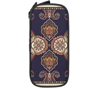 Estuche para lápices de gran capacidad, geometría, bohemio, cachemira, nativo, floral, vintage, para oficina de escuela media/secundaria, color, 5.0cm*10.5cm*20.5cm, Estuche para lápices