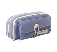 Estuche para lápices de gran capacidad para la escuela, adolescentes, niñas, niños (L, azul)