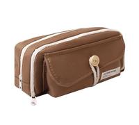 Estuche para lápices de gran capacidad para la escuela, adolescentes, niñas, niños (L-café)