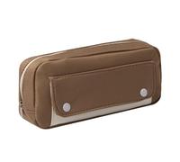 Estuche para lápices de gran capacidad para la escuela, adolescentes, niñas, niños (S-caqui)