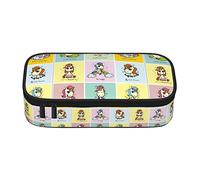 Estuche para lápices de gran capacidad para niñas, niños, adultos, mujeres, organizador escolar, lindo estampado de unicornios, caja de lápices de doble capa con cremallera