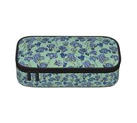 Estuche para lápices de gran capacidad para niñas, niños, adultos, mujeres, organizador escolar, lirios, flores, estilo Van Gogh, caja de lápices de doble capa con cremallera
