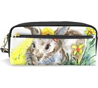 Estuche para lápices de gran capacidad para niñas y niños, bolsa de maquillaje de cuero con compartimento con cremallera, organizador escolar y bolsa de papelería