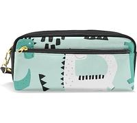 Estuche para lápices de gran capacidad para niñas y niños, bolsa de maquillaje de piel de dragón fresco con compartimento con cremallera, organizador escolar y bolsa de papelería