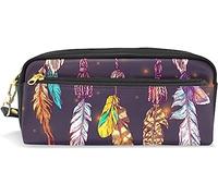 Estuche para lápices de gran capacidad para niñas y niños, diseño bohemio, atrapasueños, diseño de flores aztecas, con compartimento y cremallera, organizador escolar
