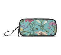 Estuche para lápices de gran capacidad para niños, con lápices, suministros escolares preparados con cremallera, flores, lirio, lavanda, azucena