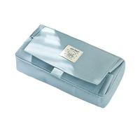 Estuche para lápices de gran capacidad, portalápices de escritorio, bolsa de lona para bolígrafos, estuche multiuso, bolsa de maquillaje para niñas, herramienta de artista femenina, Azul 10 PCS