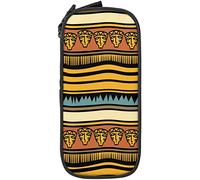 Estuche para lápices de gran capacidad tribal nativo étnico máscara a rayas abstracto caja de lápices estuche para bolígrafos para oficina de escuela media/secundaria C, color, 5.0cm*10.5cm*20.5cm, Estuche para lápices