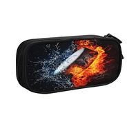 Estuche para lápices de hockey sobre hielo, agua de fuego, bolsa de lápices de gran capacidad, estuche organizador de escritorio para niños, niñas, niños, estudiantes, suministros de oficina, #303,