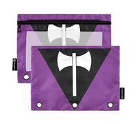 Estuche para lápices de identidad sexual con bandera de orgullo lesbiano, carpeta de 3 anillas, con cremallera, para el trabajo, la escuela, bolsillos transparentes, personalizados, 24.9 x 18.0 cm, 2