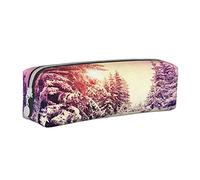 Estuche para lápices de invierno con diseño de árbol ártico, gran capacidad, bolsa para bolígrafos, suministros de oficina para estudiantes, niñas y niños