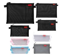 Estuche Para Lápices De Malla De 8 Piezas, Estuche Para Lápices Transparente Simple, Estuche Para Lápices De Gran Capacidad, Suministros De Oficina Y Aprendizaje