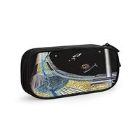 Estuche para lápices de metal azul de la NASA, gran capacidad, soporte para bolígrafos, suministros escolares, papelería, organizador de almacenamiento, regalo para escuela secundaria, oficina, estudiante, niña y niño