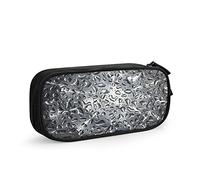 Estuche para lápices de metal líquido con reflejo de lluvia, gran capacidad, soporte para bolígrafos, suministros escolares, papelería, organizador de almacenamiento de regalo para escuela secundaria, oficina, estudiante, niña y niño