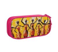 Estuche para lápices de mujer afroamericana para niños y niñas, bolsa grande tradicional para bolígrafos, organizador de papelería, bolsa de lápices para escuela, oficina, bolsa de maquillaje con