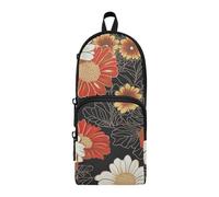 Estuche para lápices de nailon con 3 compartimentos estilo japonés para adolescentes, multiusos y estético, para niños, bolsa de papelería para escuela secundaria