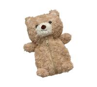 Estuche para lápices de oso, organizador de bolígrafos de gran capacidad, portátil para viajes escolares, estuche para lápices de oso encantador, bolsa de animales adorable, bolsa de cosméticos