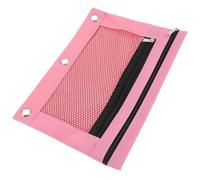 Estuche para Lápices de Oxford B5 Tres Compartimentos y Anillas | Parte Transparente, Cierre de Cremallera, Bolsillo de Malla, para Documentos y Carpetas en Mochila