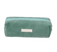 Estuche para lápices de pana - Bolsa de gran capacidad, bonito estuche estético, organizador de maquillaje de pana para niñas, niños, equipaje de mano portátil, verde claro, ver descripción, Ver