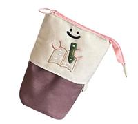 Estuche Para Lápices De Pie - Bolso De Cremallera De Pie - Estuche De Bolígrafos Plegable Con Diseño De Libro Y Cremallera | Para Niños, Adultos, Hogar, Viaje, Universidad, Residencia, Estudio,