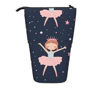 Estuche para lápices de pie con diseño de bailarina, estuche telescópico para lápices, bolsa de cosméticos, organizador de papelería para escuela, oficina, viajes