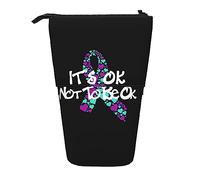 Estuche para lápices de pie para concienciación sobre la prevención del suicidio, bonito estuche para lápices de gran capacidad, estuche portátil para lápices para mujer, color, 5.0cm*10.5cm*20.5cm,