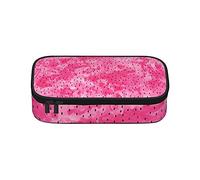 Estuche para lápices de semillas de acuarela rosa a juego con rodajas de sandía, organizador de escritorio con cremallera para niños, niñas, adolescentes y estudiantes