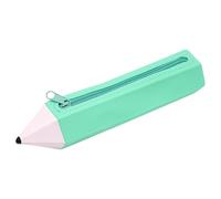 Estuche para lápices de silicona para estudiantes, bolsa de almacenamiento para lápices con mecanismo de cremallera resistente para estudiantes de universidad, escuela secundaria y secundaria, Verde,