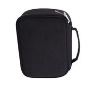 Estuche para Lápices de Tela, Bolso para Bolígrafos con Cremallera de 72 Ranuras, Ranuras Elásticas, Correa para Asa, para Niños, Estudiantes, Artistas (Negro)