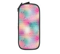 Estuche para lápices de verano, color rosa, romántico, hola, retro, organizador de lápices, bolsa para bolígrafos para la escuela media/secundaria, oficina universitaria