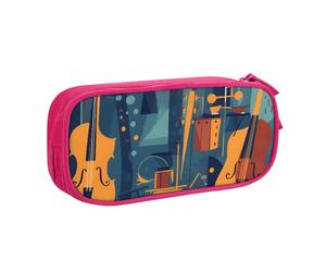 Estuche para lápices de violín de violonchelo para niños y niñas, bolsa grande para bolígrafos de música, organizador de escritorio, estuche para lápices para escuela, oficina, bolsa de maquillaje con