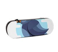 Estuche para lápices, diseño de paloma gorda de dibujos animados felices, estuche de cuero para lápices, bolsa para bolígrafos, oficina, escuela, caja de joyería, caja para brochas de maquillaje