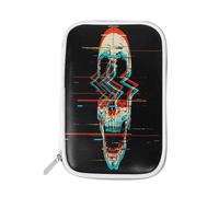 Estuche para lápices, diseño retro de calavera gritando con texto en inglés "Day Ot The Dead Screaming Skul", para Halloween, gótico, con cremallera, papelería, bolsa de viaje, organizador de
