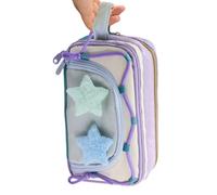 Estuche para lápices-El llamativo diseño le da a este estuche un carácter único y es un regalo significativo para todos los que llenan sus utensilios diarios con personalidad, morado, ver descripción