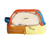 Estuche para lápices estético estuche de lápices estético estuche de lápices con patrón de estrellas gran capacidad resistente portátil organizador de cosméticos útiles escolares para adolescentes