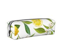 Estuche para lápices, Estuche de Cuero para lápices, Estuche para lápices, Organizador de papelería, Estuche para lápices, Florales de Frutas de limón