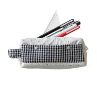 Estuche Para Lápices estuche escolar suave con dibujo de cuadros y lunares,