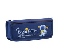 estuche para lapices Estuche for lápices con diseño de panda, astronauta, oso y conejo, de gran capacidad, organizador de papelería, impermeable, for el campus, la oficina y viajes. pequeño(Blu)